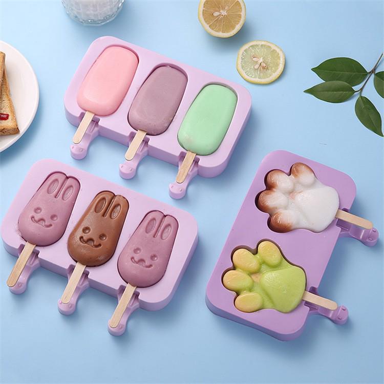 Cartoon Silicone Popsicle & Ice Cream Mold Set
