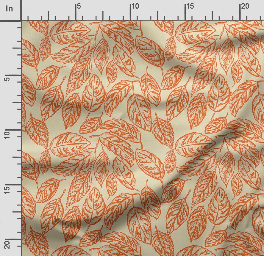Soimoi Leaves Print,  Cotton Cambric, Quilting Fabric Sold by The Yard 42 Inch Wide, Medium Weight Cotton Fabric,
