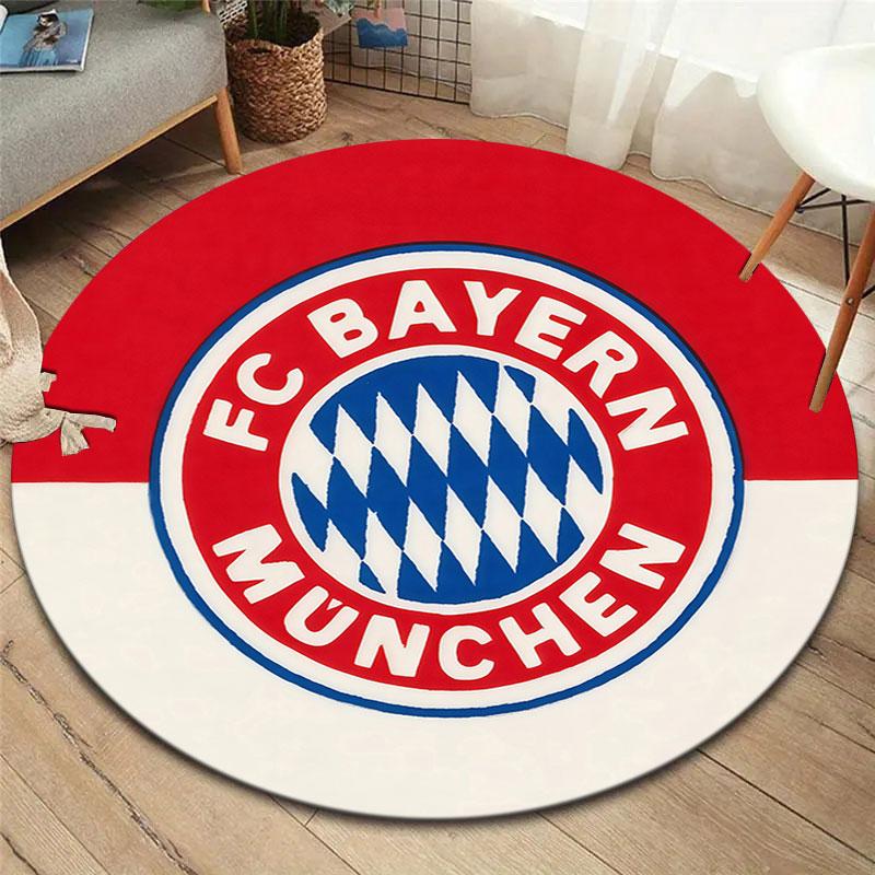 FC Bayern Munchen Round Area Rug,Carpet Rug for Living Room Bedroom Sofa Playroom Decor,Non-slip Floor Mat