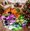 Sprunki Game Pattern Round Rug, Indoor/Outdoor Mat, for Picnic, Gameroom, Bedroom, Office, Living Room, Home Decor Carpet, Birthday Gift