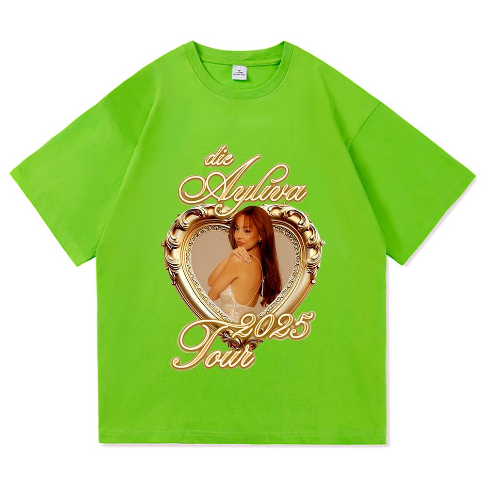 Tricou Ayliva Tour 2025 Modă de vară Bărbați/Femei Harajuku Grafic Retro Tricou Bumbac Casual de Înaltă Calitate Tricouri