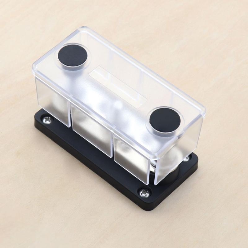 3 Post Power Distribution Block Bus Bar with Cover,150A Rating, Marine Bus Bar, Automobile, and Solar Wiring