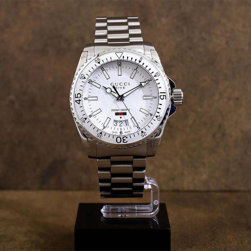 Gucci YA136302 Dive rustfritt stål 40mm herreklokke