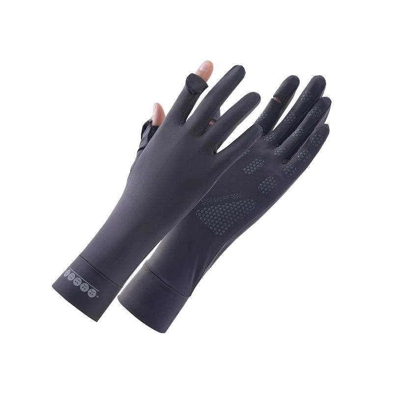 Sunscreen Gloves for Women Summer UV Proof Outdoor Cycling Tram Anti Slip Touch Screen Medium Length Thin Ice Silk Gloves