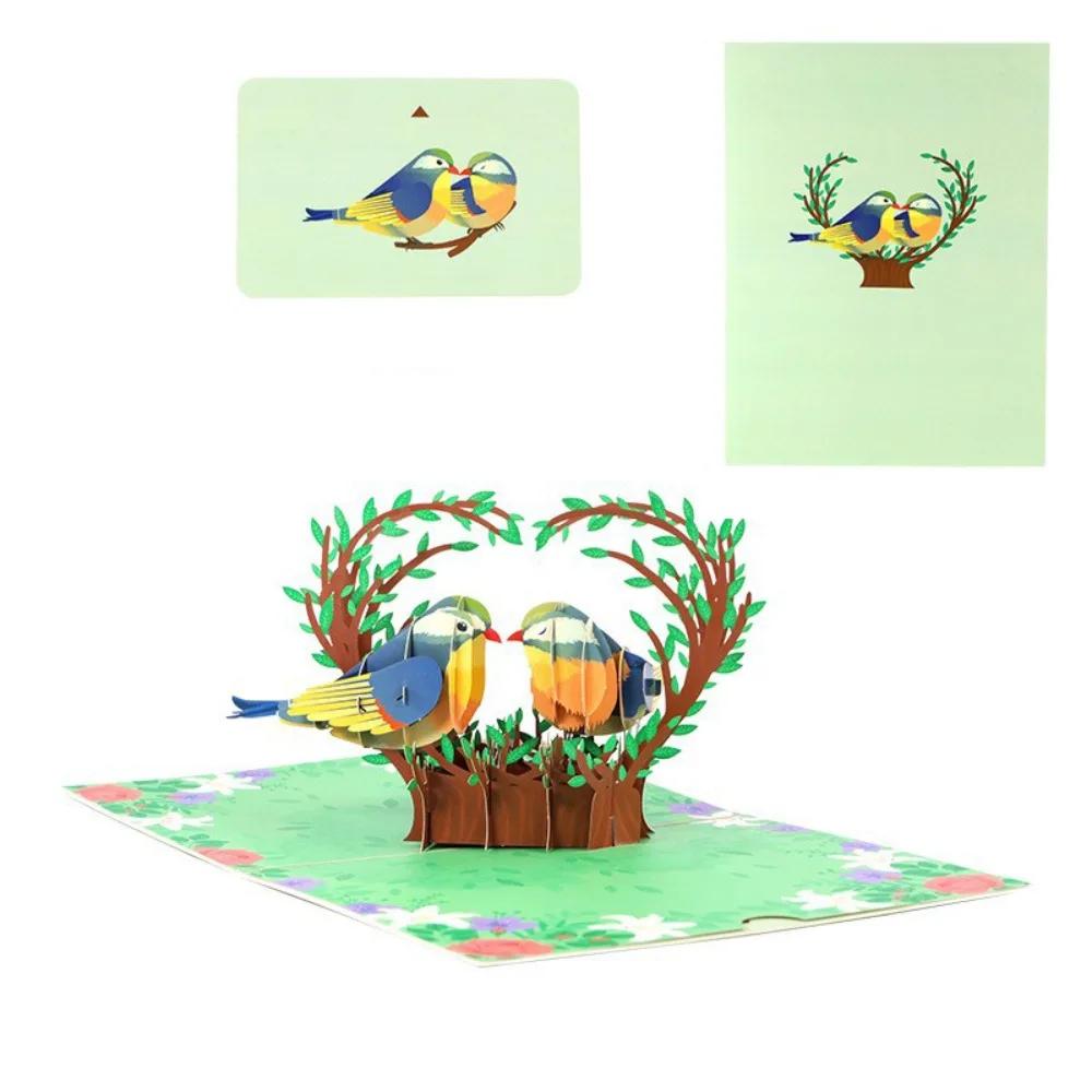 Creative Paper 3D Pop Up Card 3D Design Romantic Style Love Postcard Greeting Card Mothers Day