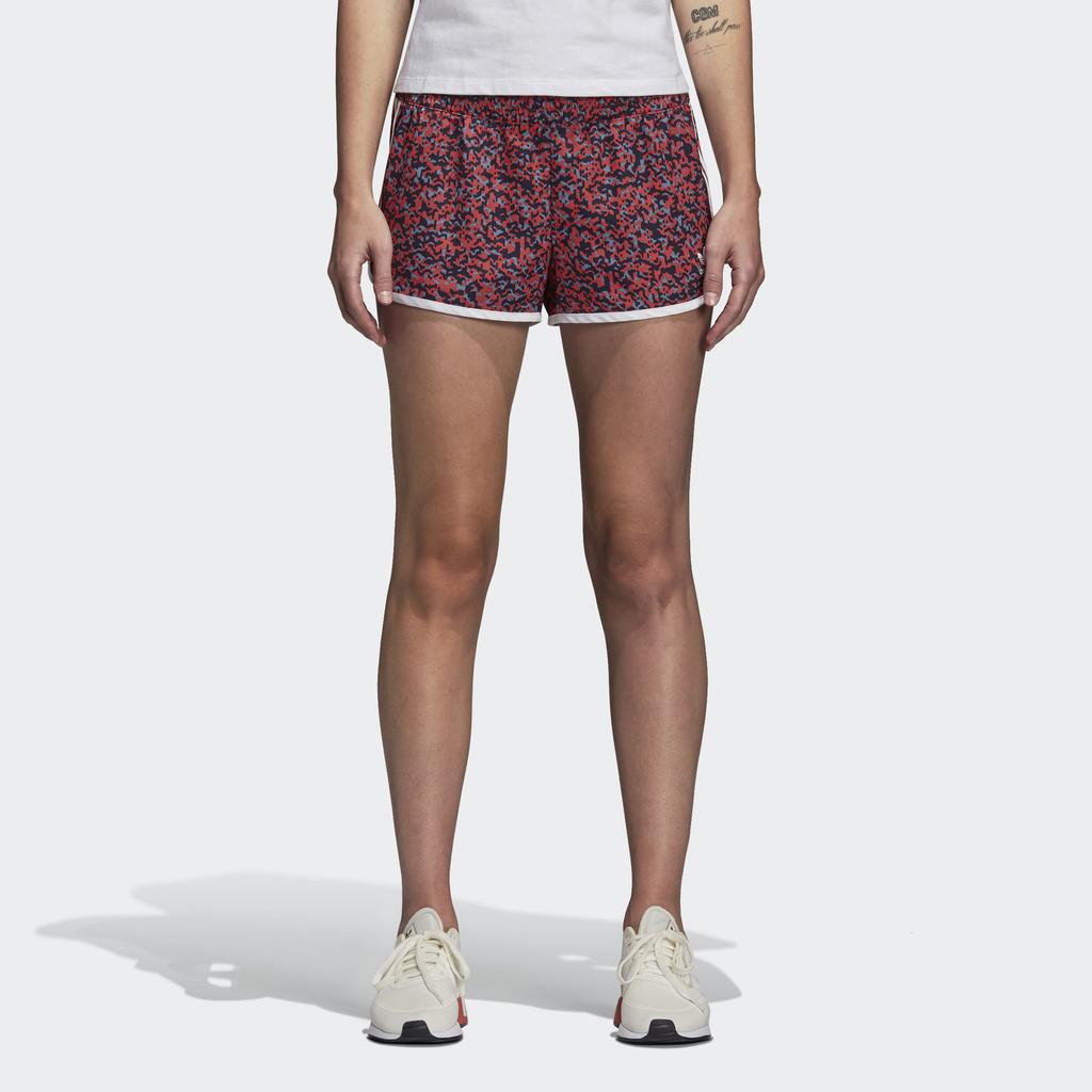 Adidas Originals Ai Shorts Fashion Striped Woven Casual Shorts Women Shorts Red DH2992