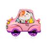 Movable Design 4D Dinosaur Balloons With Wheels Animal Balloon Animals Walking Balloon Drawing Foil Cartoon Standing Balloons
