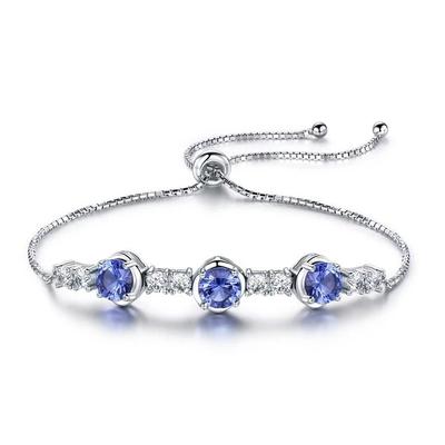 Tanzanite Tennis Bracelet -925 Sterling Silver
