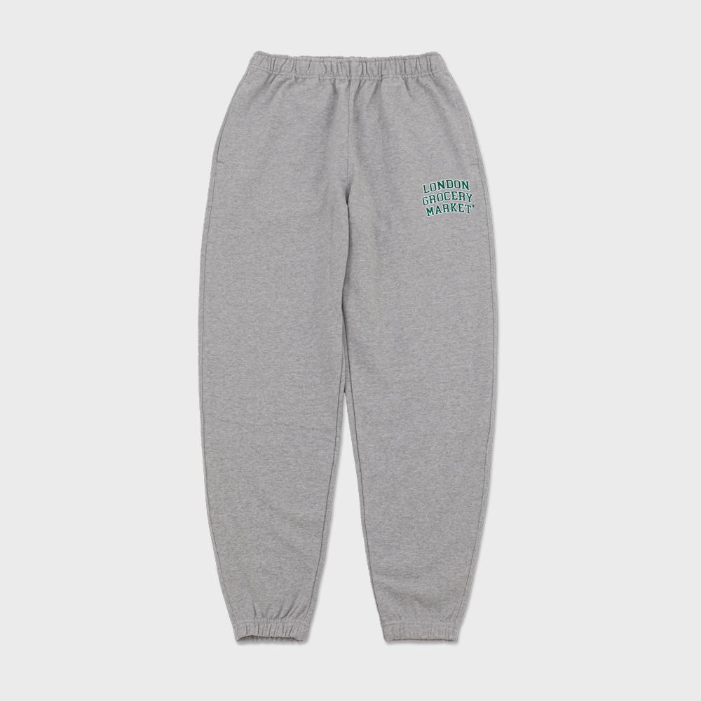 LONDON GROCERY MARKET College Logo Heavyweight Sweatpant (Grey)