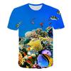 Children's Day Boys 3D Shark 3D Print Fish T Shirt Tee Short Sleeve Summer Active Cute Streetwear Kids Toddler 2-12 Years