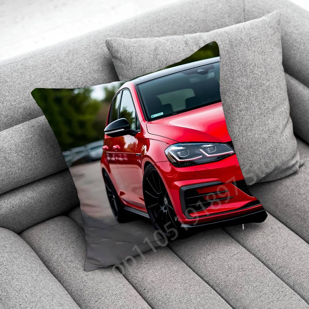 G-GOLF Car G-Gti Throw Pillow Case For 50x50cm 40x40cm 55x55cm 45x45cm 30x30cm Square Bedroom Pillowcase Cover