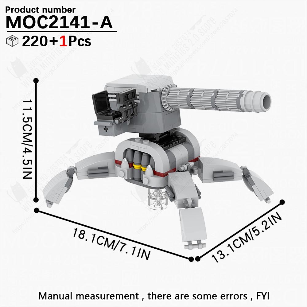 MOOXI Classic Military Space Wars Movie Weapons Gun Cannon Model MOC Bricks DIY Assembled Building Blocks Compatible Figures Toy