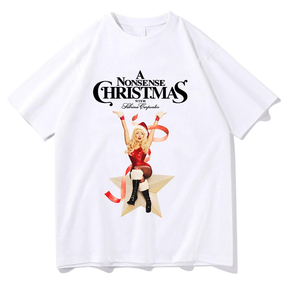 A Nonsense Christmas with Sabrina Carpenter Tshirt New Fashion Women Tshirt Long Sleeve Tees Unisex  Top Casual