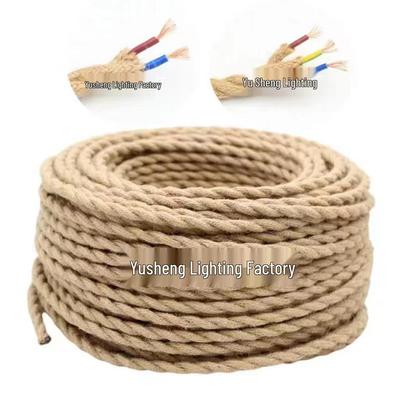 0.75 Retro Hemp Rope Twisted Pair Decorative Lamp Wire Power Cord