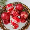 9Pcs 8cm Christmas Balls Irregular-Shaped Shatterproof Christmas Spheres Plastic Decorative Christmas Hanging Pendants