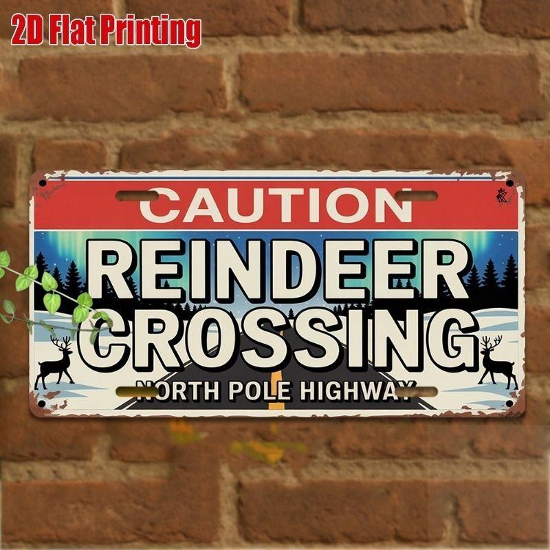 Motorcycle Souvenir License Plate, Metal Auto Wall Decor 15x30cm
