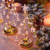 Crystal Christmas Tree Lamp Night Lights Battery Operated Desk Table Lamp Decorative Iron Tree for Living Room Bedroom