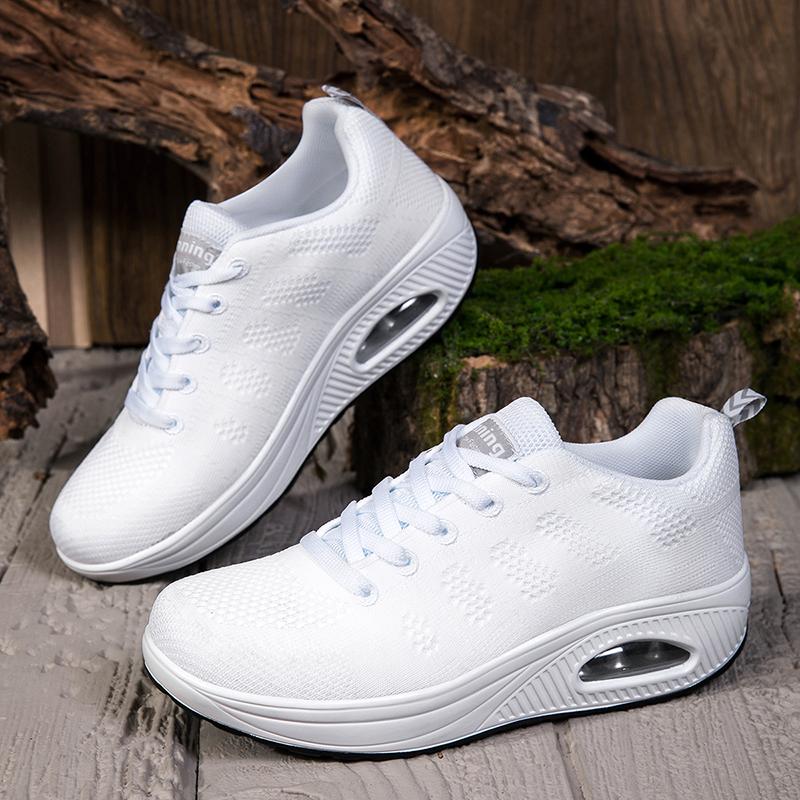 TUINANLE Women Sneakers Mesh White Sport Shoes Outdoor Heightening Female Casual Walking Shoes 36 белый 2060₽