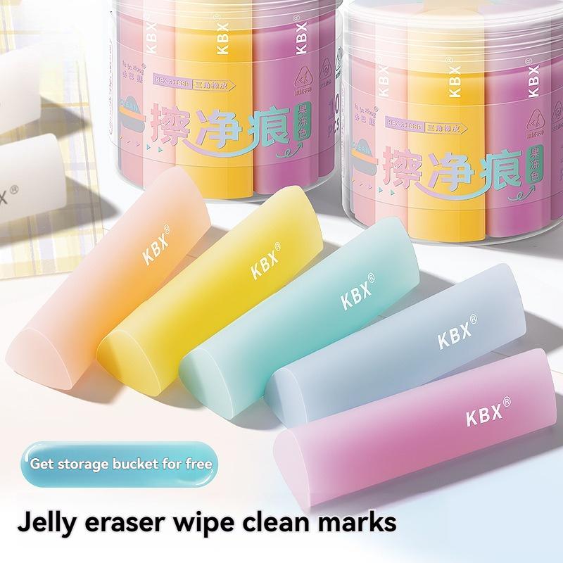 Jelly Eraser Clean Marks Soft Texture Must Have Elementary School Students Exams Comes Bucket Is Super Clean Suitable Practical