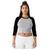 Bella + Canvas Womens/Ladies Micro-Rib Raglan 3/4 Sleeve T-Shirt