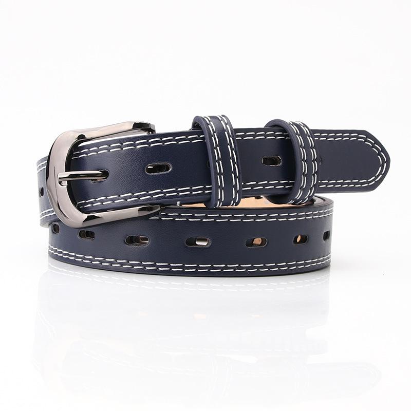 Ladies Belt Step On Double Line Decoration Fashionable Hollow Belt Women