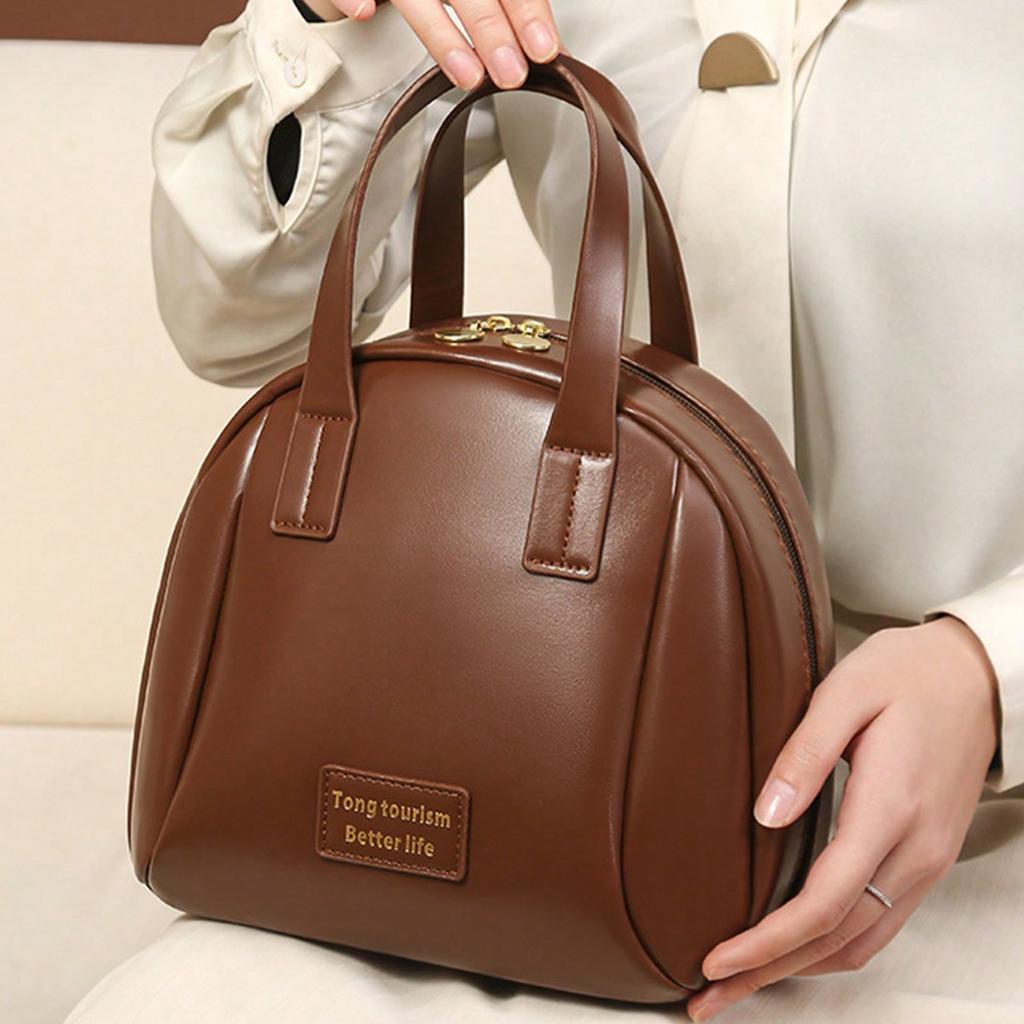 1pc Large Capacity Pu Seashell Shaped Makeup Bag, Portable Travel Cosmetic Toiletry Bag, Hand-Held Storage Bag For Travel Storage Bag, Makeup Bag