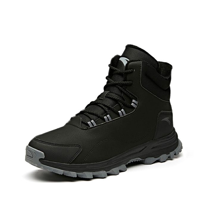 Anta Stoff Rutschfest Abriebfest Höhenvergrößernd Warm High-Top Sportliche Freizeitschuhe Herren Sneaker Schwarz 11948960-1