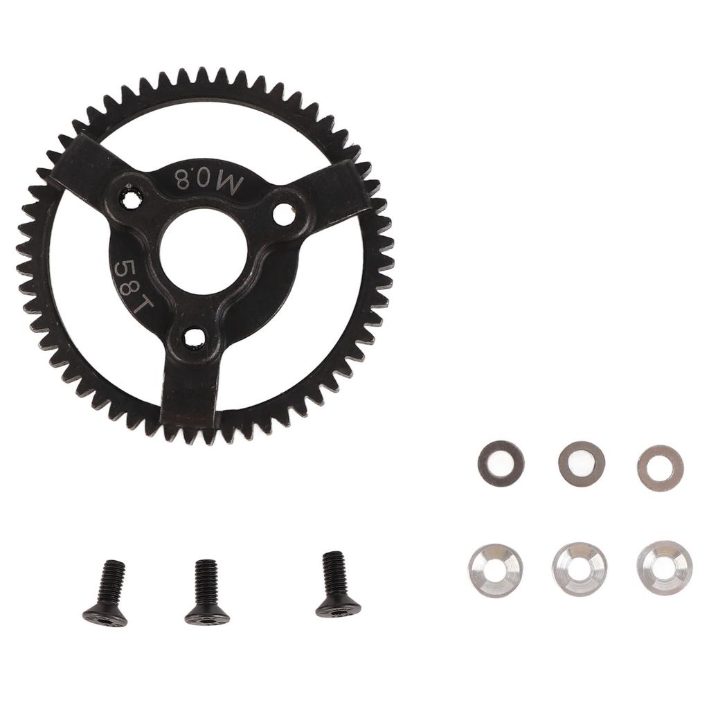 RC Car Steel Spur Gear 32P 0.8M Steel Spur Gear Replacement for Traxxas Slash 1 10 2WD 58T
