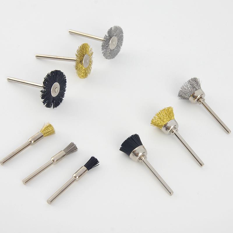 Mini Electric Grinder Brass Wire Brush for Cleaning and Polishing Jade, Emerald, and Mirrors