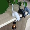 3D Printed Cat-Shaped Wall Hook Cute Inverted Hanging Bookshelf Lantern Cartoon Funny Cat Decorative Hook Bookshelf Decoration