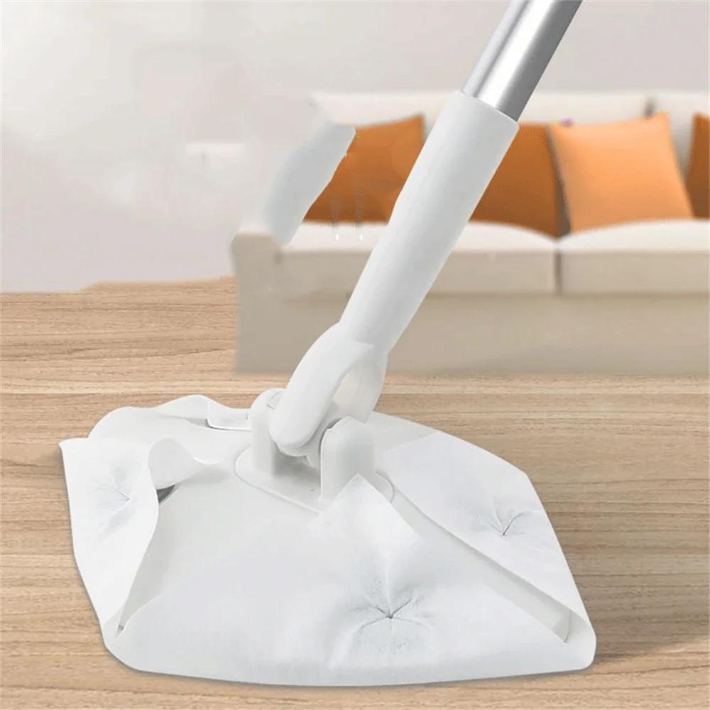 Mop Rag Action Clean Mop Floor Cleaning Brooms Flat Mop Under Furniture Rotating Triangular Mop 360 Household Cleaning Brush