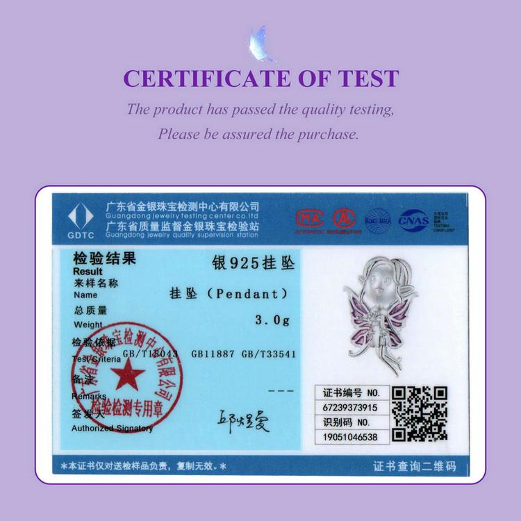 WOSTU Mystic Purple Series 925 Sterling Silver Butterfly Charms Elf Pendant Drop Zircon Moon Beads Fit DIY Bracelet Neckalce