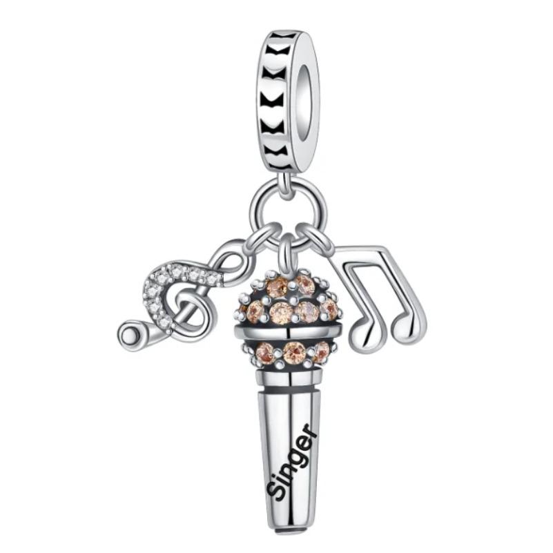 Back To School Copper Charms Bag Earphone Magic Cube Watch Games Console Bead Pendant Fit Bracelet Necklace Jewelry