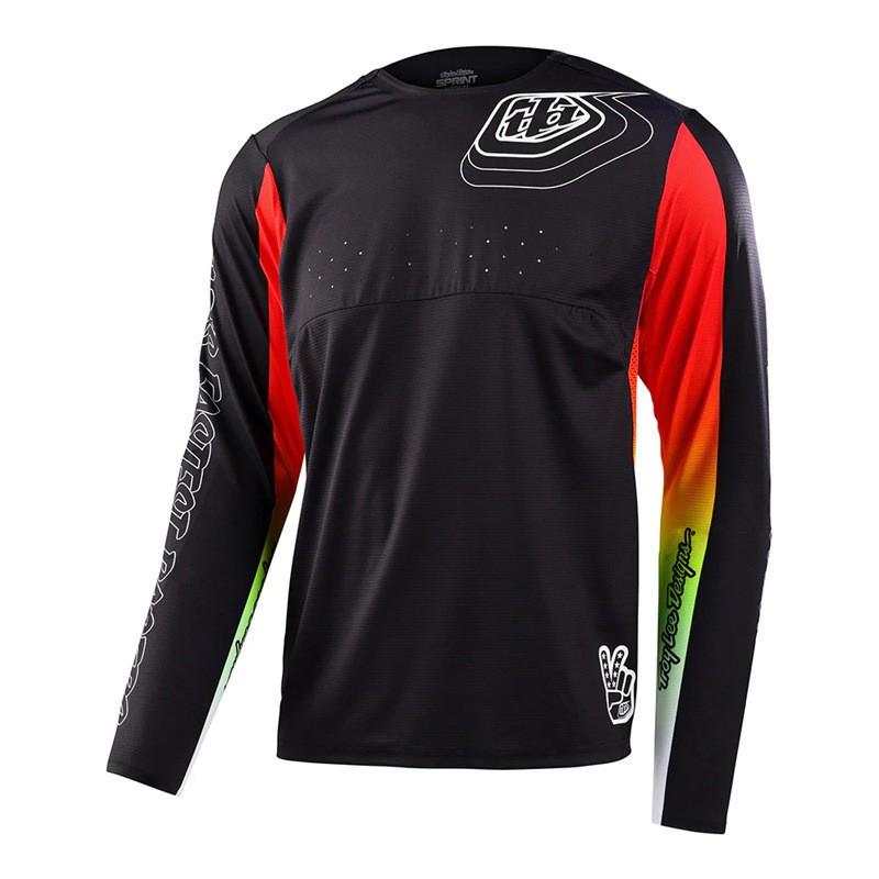 TLD Mens Womens Summer Cycling Jersey Long Sleeve Quick Dry MTB Downhill Riding Shirt