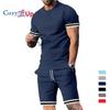 Men's Short-sleeve T-shirt and Round Neck Set - Athletic & Casual Shorts Two-piece Outfit