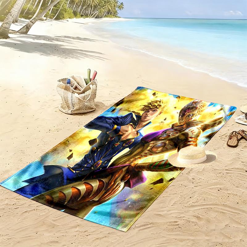 JoJo's Adventure: Vento Aureo Beach Towel Beach Towel for Vacation Photos Beach Seaside Swim Quick-drying Swim Towel Fashion Beach Towel