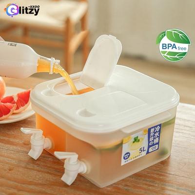New Large 5L Cold Kettle Refrigerator with Faucet Lemonade Bottle Drinker Kettle Kettle Drink Dispenser Home Cold Kettle Bucket
