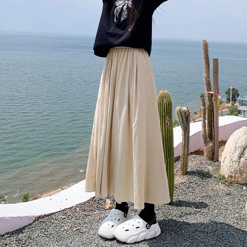Bingsi Yamamoto Skirt and Pants for Women In Summer New Long Skirt High Waist Slim A-line Skirt Work Dress Wide-leg Pants