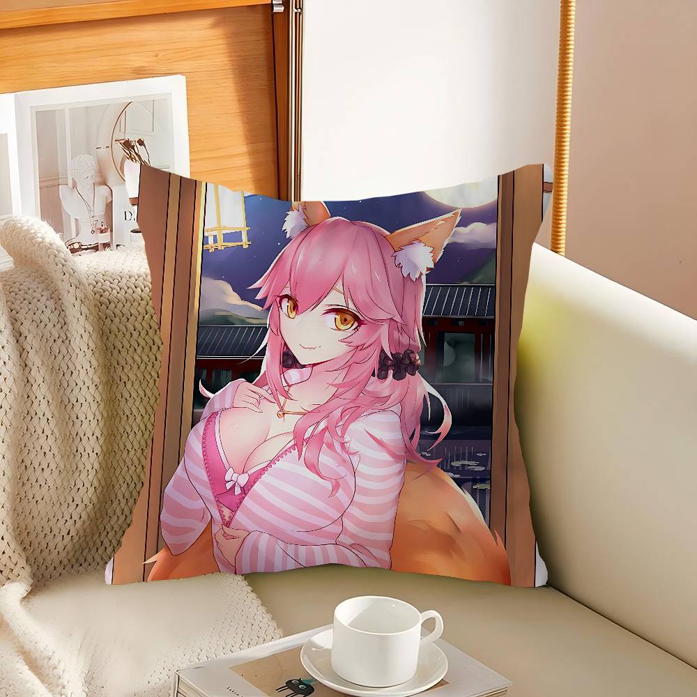 T-Tamamo No Mae Cushion Cover Inches Farmhouse Decor Home Throw Pillow Covers For Couch Decorations