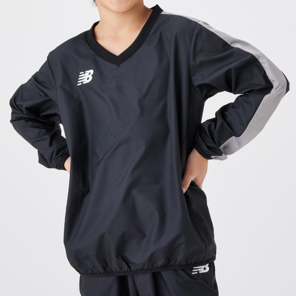 Soccer Junior Piste Jacket Junior Dry Sweat Absorbent Quick Drying Kids BK 150 [New Balance] Children's (JJTF9407) (Black)