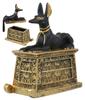 Ebros Gift Ebros Egyptian God Hieroglyph Anubis Dog Egyptian Miniature Cartouche Box Black and Gold Finish Gods and Goddesses Ancient Legendary Deity