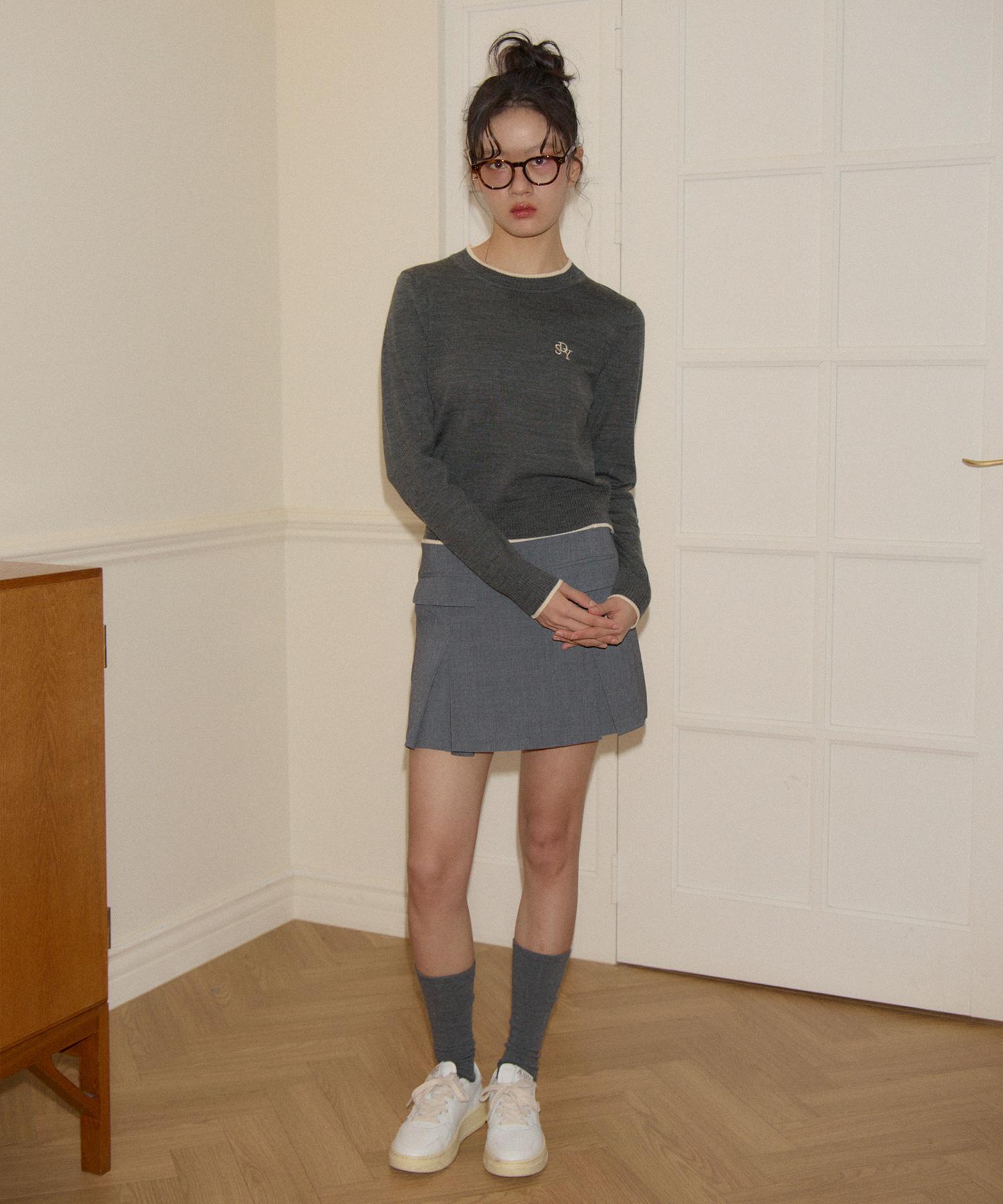 Salon De Yon Logo Basic Knit_ Gray Free