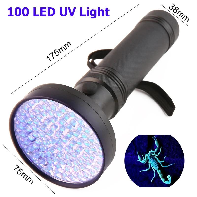 Ultrafialové 100LED 51LED 21LED 12LED 9LED UV světlo 395nm LED UV vodotěsná svítilna Svítilna Světlo pro bezpečnostní detekci