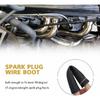 8Pcs 2500° Degree Spark Plug Wire Boots Heat Shield Protector Sleeve Cover Compatible With SBC BBC 350 454,6 Inch, Black
