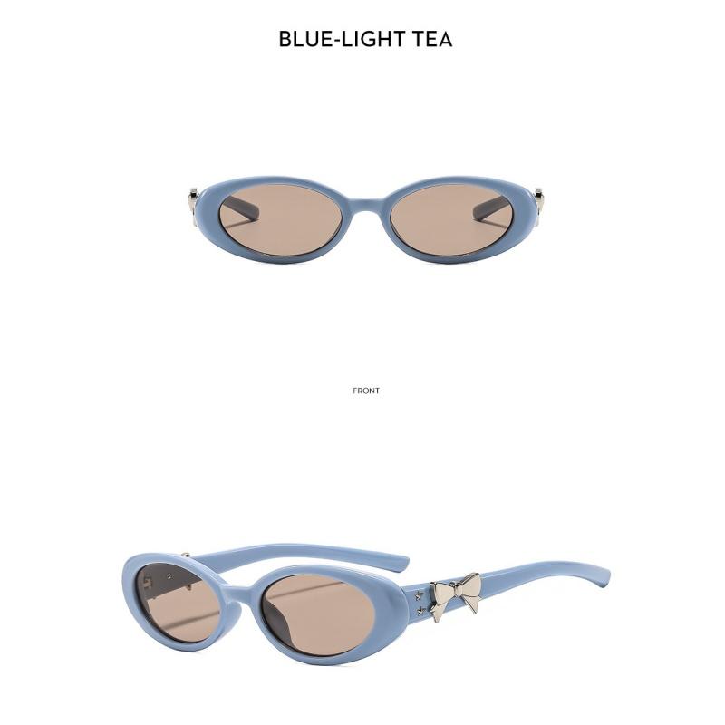 Ladies Sunglasses, Vintage Oval Sunglasses, Bow Decorative Sunglasses
