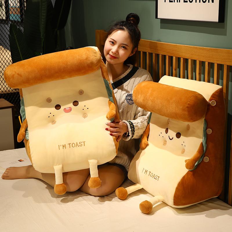 Lovely Plush Creative Toast Bread Increase Triangle Pillow Soft Nice Rest Cushion For Valentine's Day Gifts