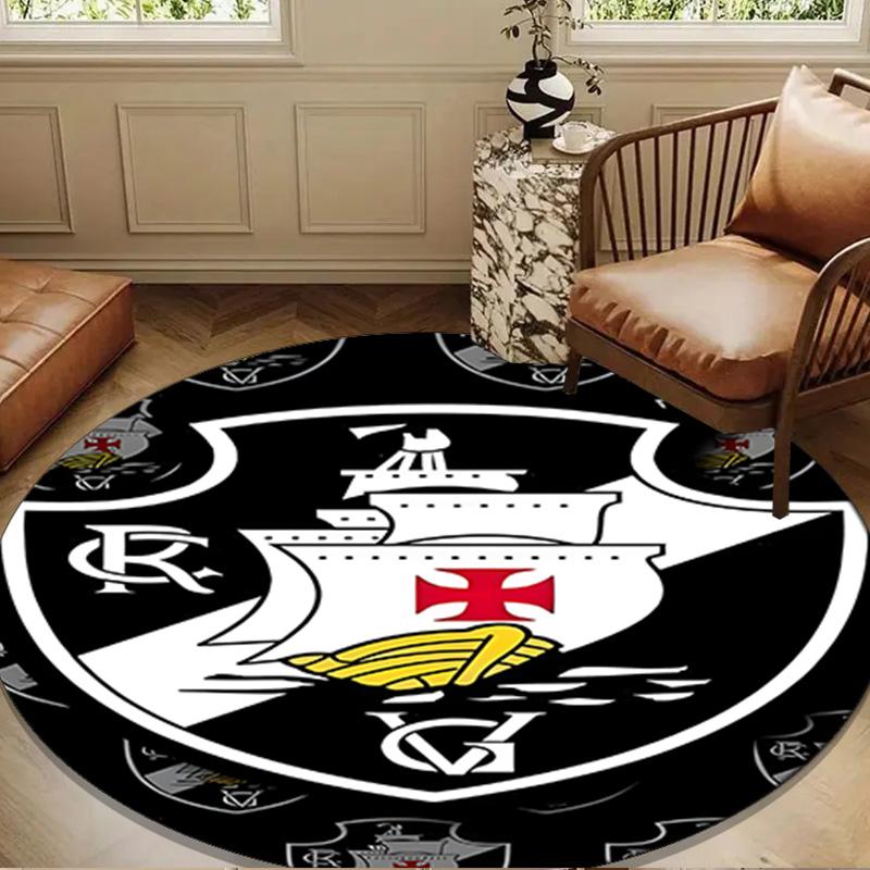 Football Club Emblem Round Rug for Livingroom,Bedroom, Palyroom, Chair Rug, Area rug, Circle Carpet, Large Size Fan Christmas gift