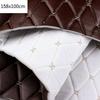 Thick Quilted Faux Leather Fabric Embroidery Upholstery Fabric Car Roof Bedside Leather Door Sponge Trim Decoration