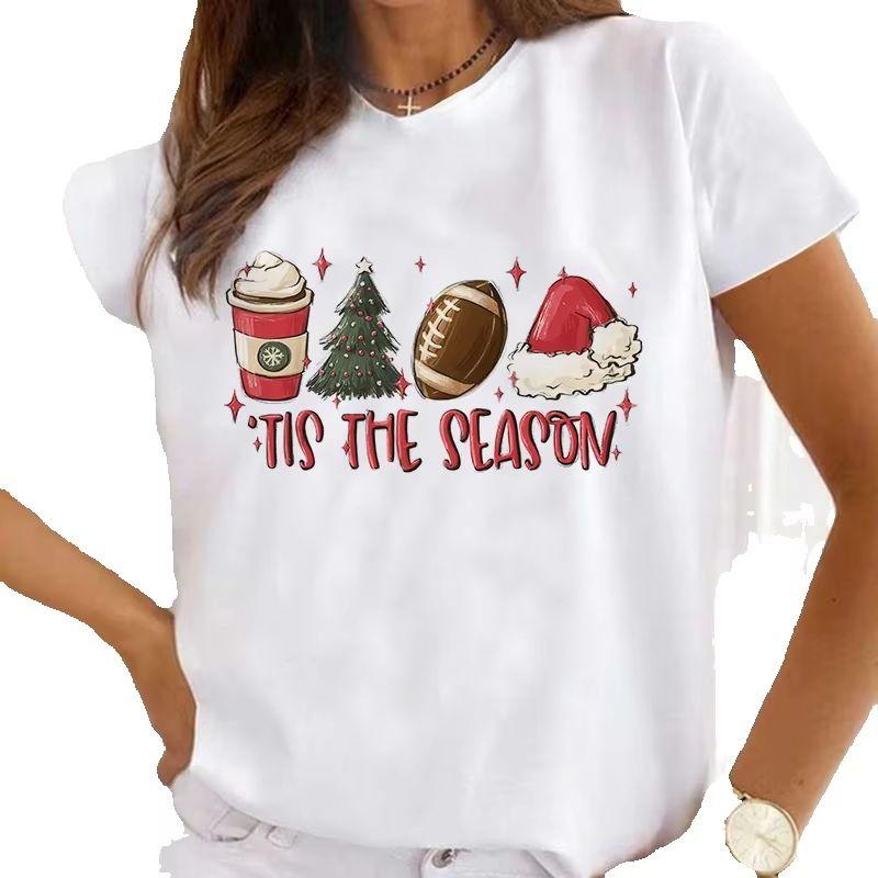 

New Printed Women s T-shirt Women s Modal Short Sleeve Round Neck T-shirt Top Graphic T Shirts Summer polyester fabric M