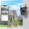 Neue EU 4K 8MP HD Wifi PTZ Kamera Outdoor 4MP Dual Objektiv Dual Screen AI Auto Tracking IP Kamera CCTV Audio Video Überwachung P2P iCSee